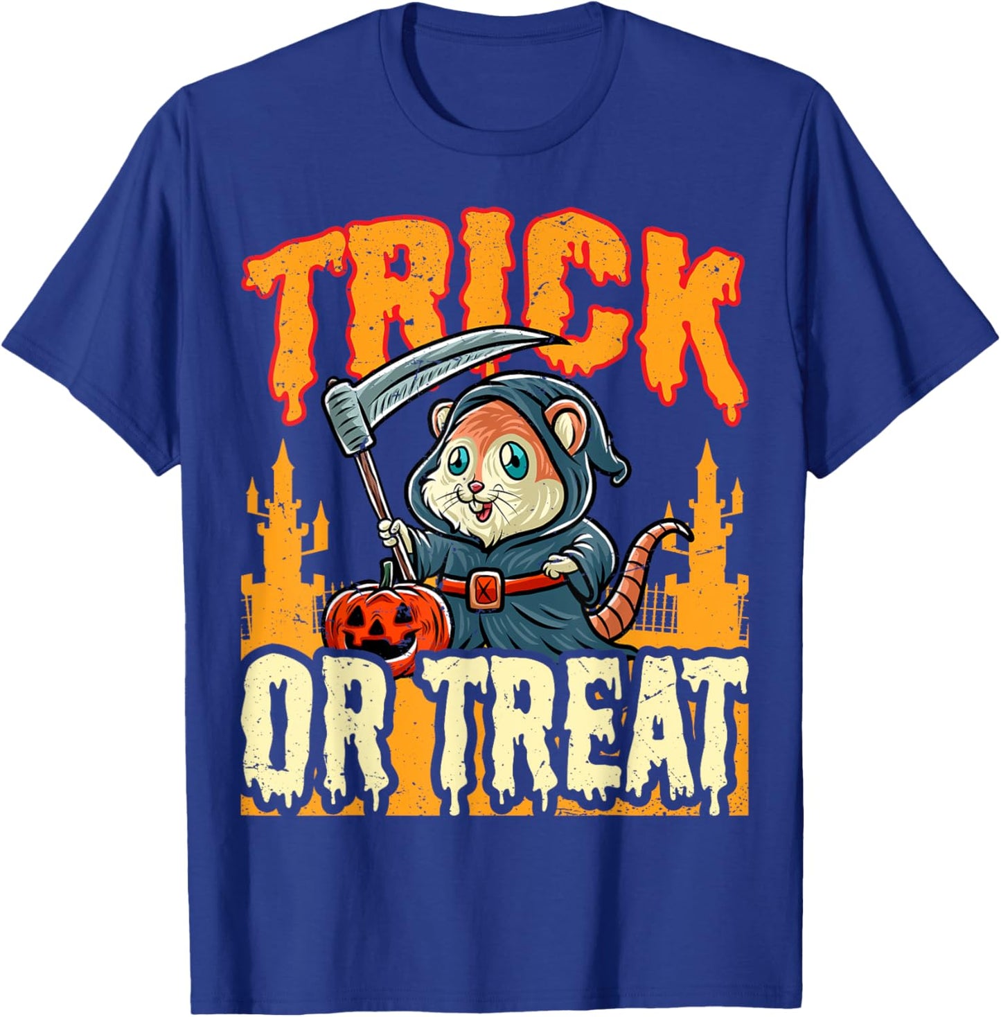 Hamster Boo Grim Reaper Trick Or Treat Halloween Costume T-Shirt - T-Shirt | Royal
