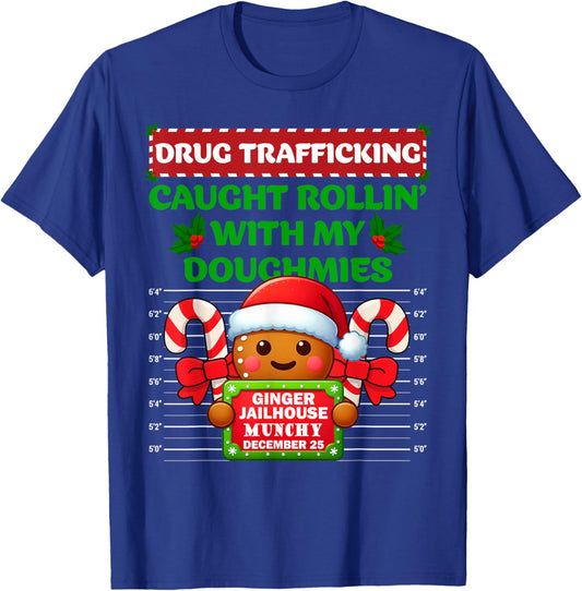 Funny Gingerbread Inmate Christmas Matching Family Group Set T-Shirt - T-Shirt | Royal
