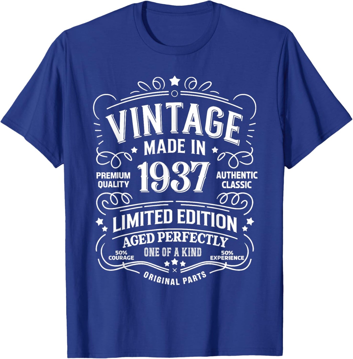 89th Birthday 1937 Birthday Gifts Women T-Shirt - T-Shirt | Royal