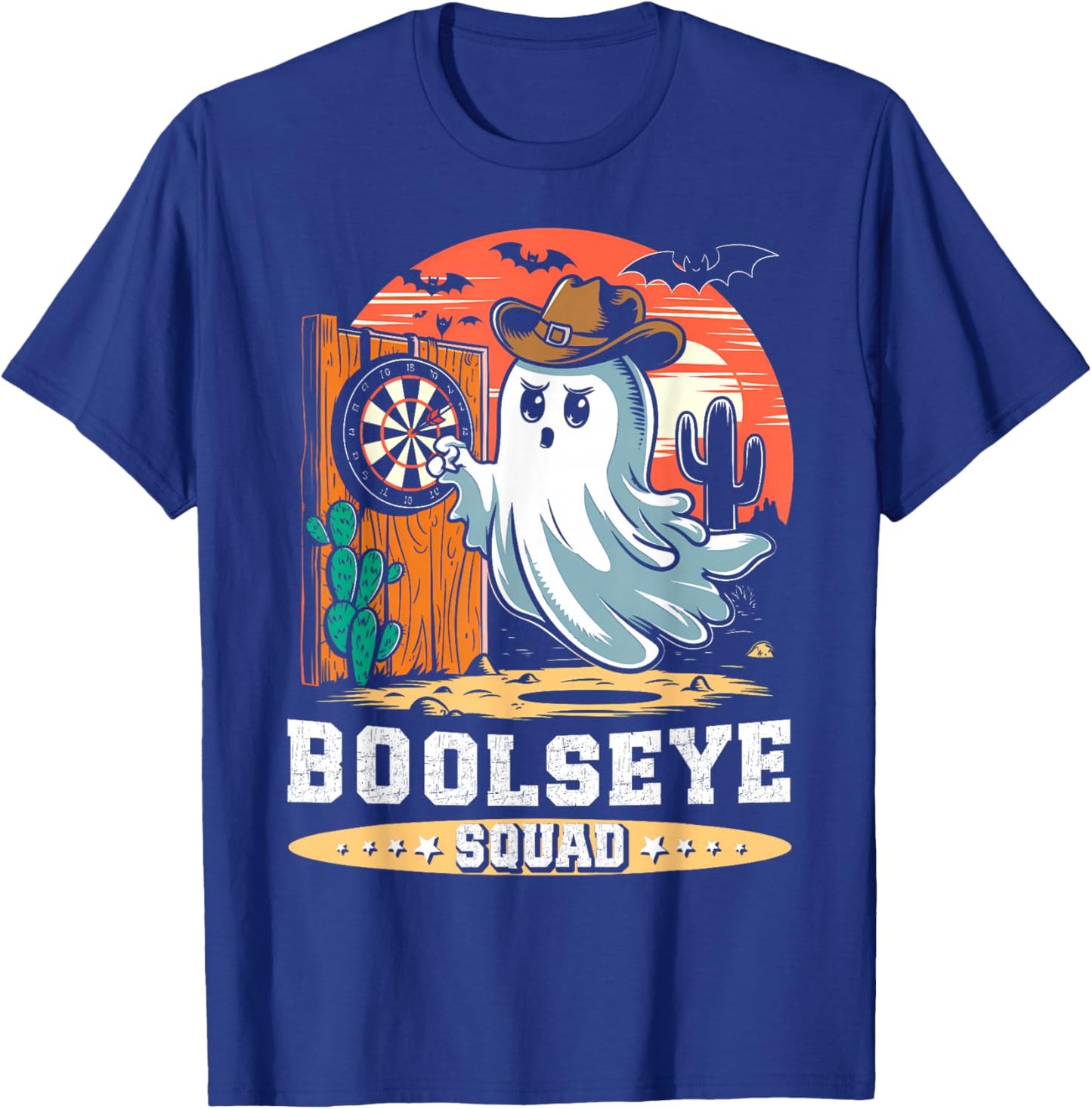 Boolseye Squad Halloween Darts Ghost Bullseye Player Darts T-Shirt - T-Shirt | Royal