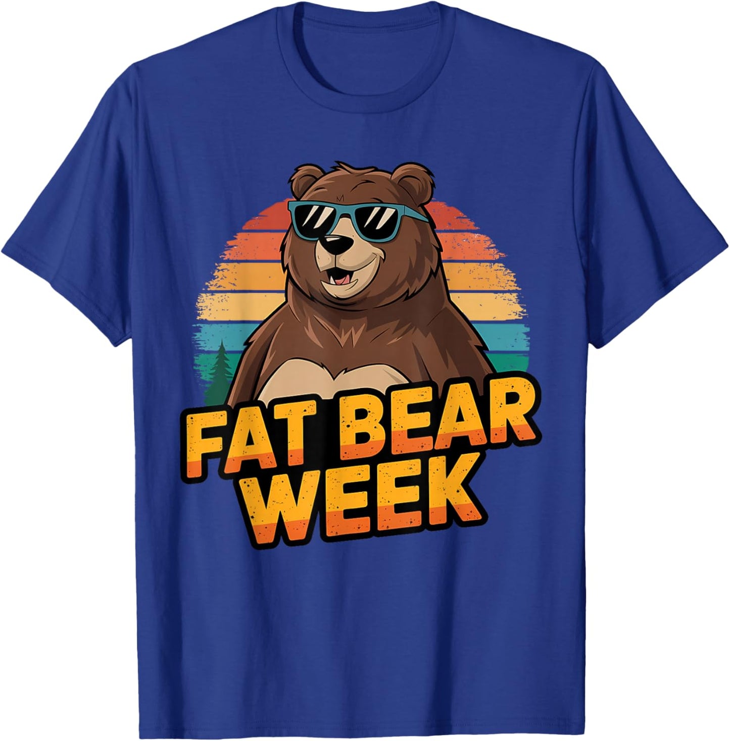 Fat Bear Week Retro Bear Sunglasses Nature Lovers T-Shirt - T-Shirt | Royal
