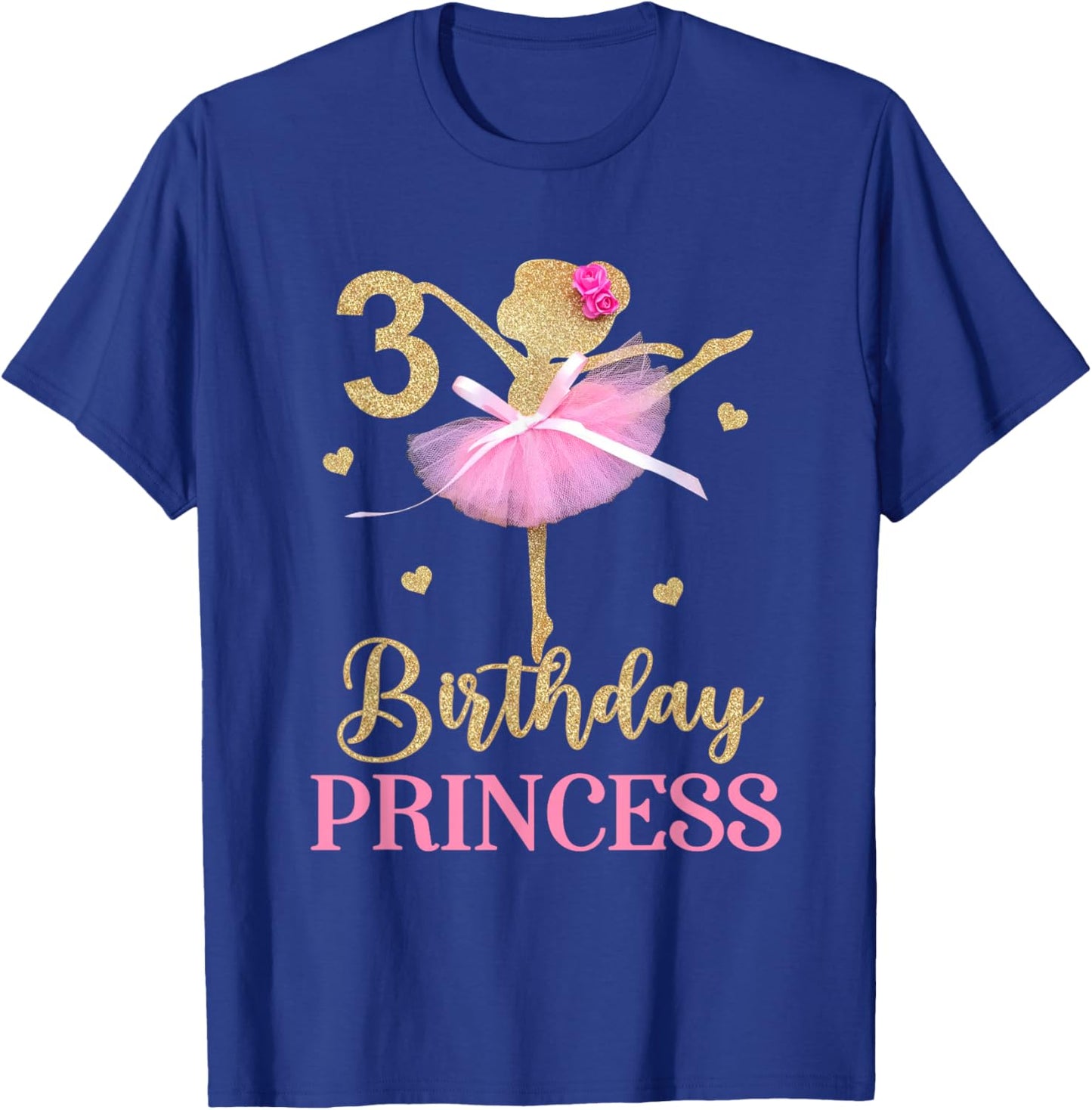 It's My 3rd Birthday Ballerina Ballet Three Years Old Bday T-Shirt - T-Shirt | Royal