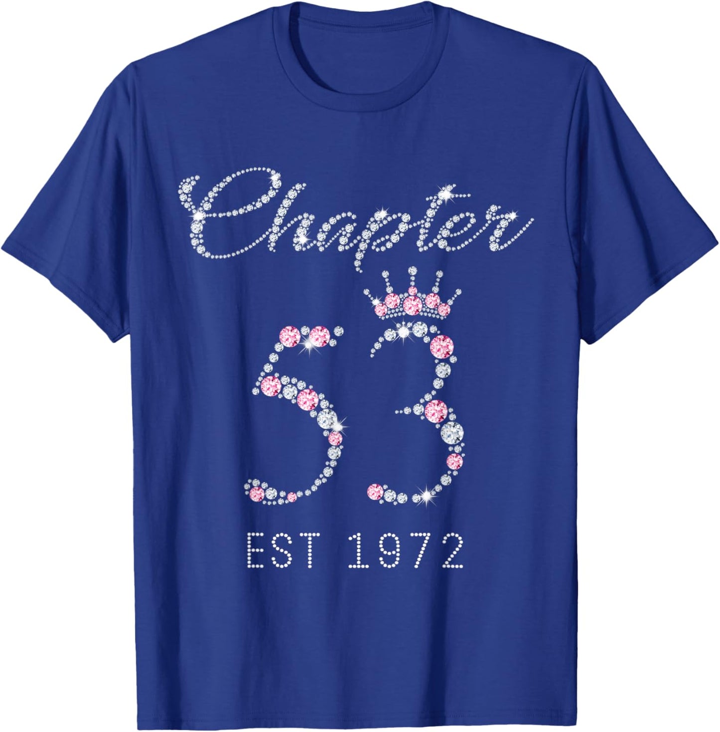 Chapter 53 EST 1972 53rd Birthday Gift T-Shirt - T-Shirt | Royal