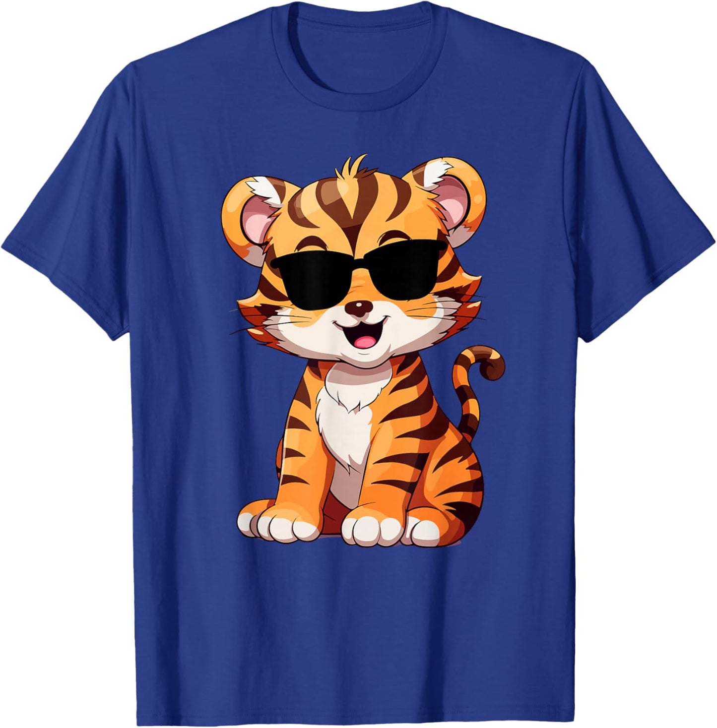 Tiger Spirit Tiger cub Face Wild Animal Colorful 80s T-Shirt - T-Shirt | Royal