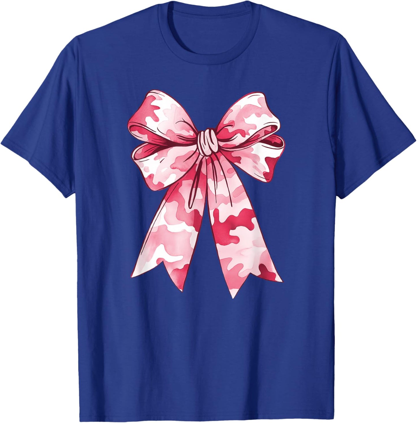 Pink Camouflage Coquette Bow Camo Cute Woman Girl T-Shirt - T-Shirt | Royal