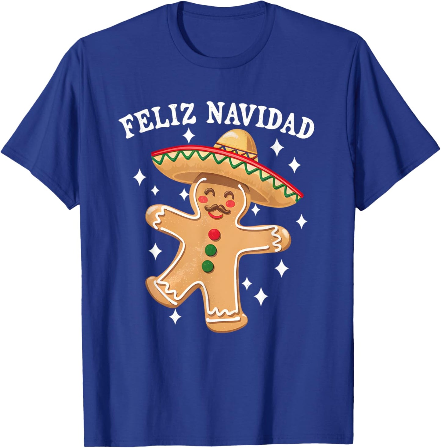 Feliz Navidad Merry Christmas Xmas Lights Pajamas Cookie T-Shirt - T-Shirt | Royal