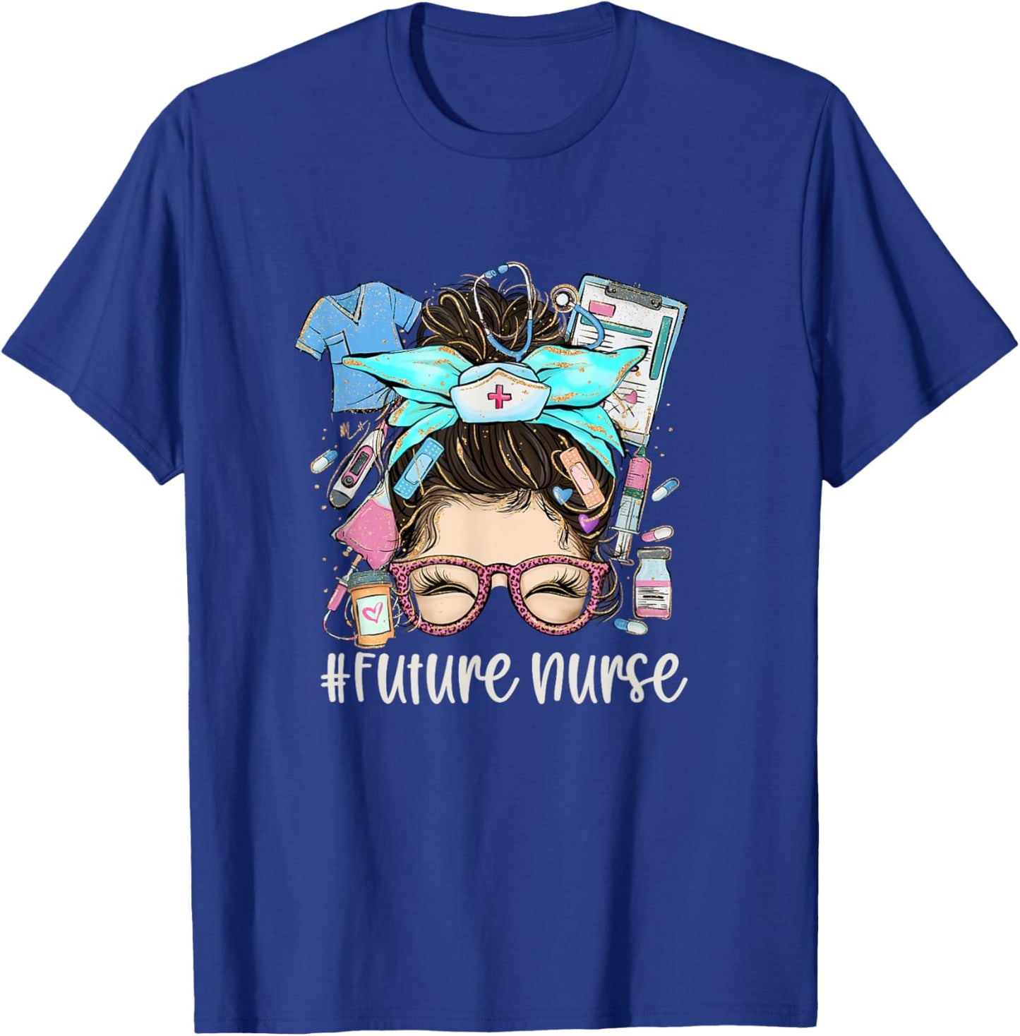 Future Nurse Funny Nursing Student Nurse School In Progress T-Shirt - T-Shirt | Royal