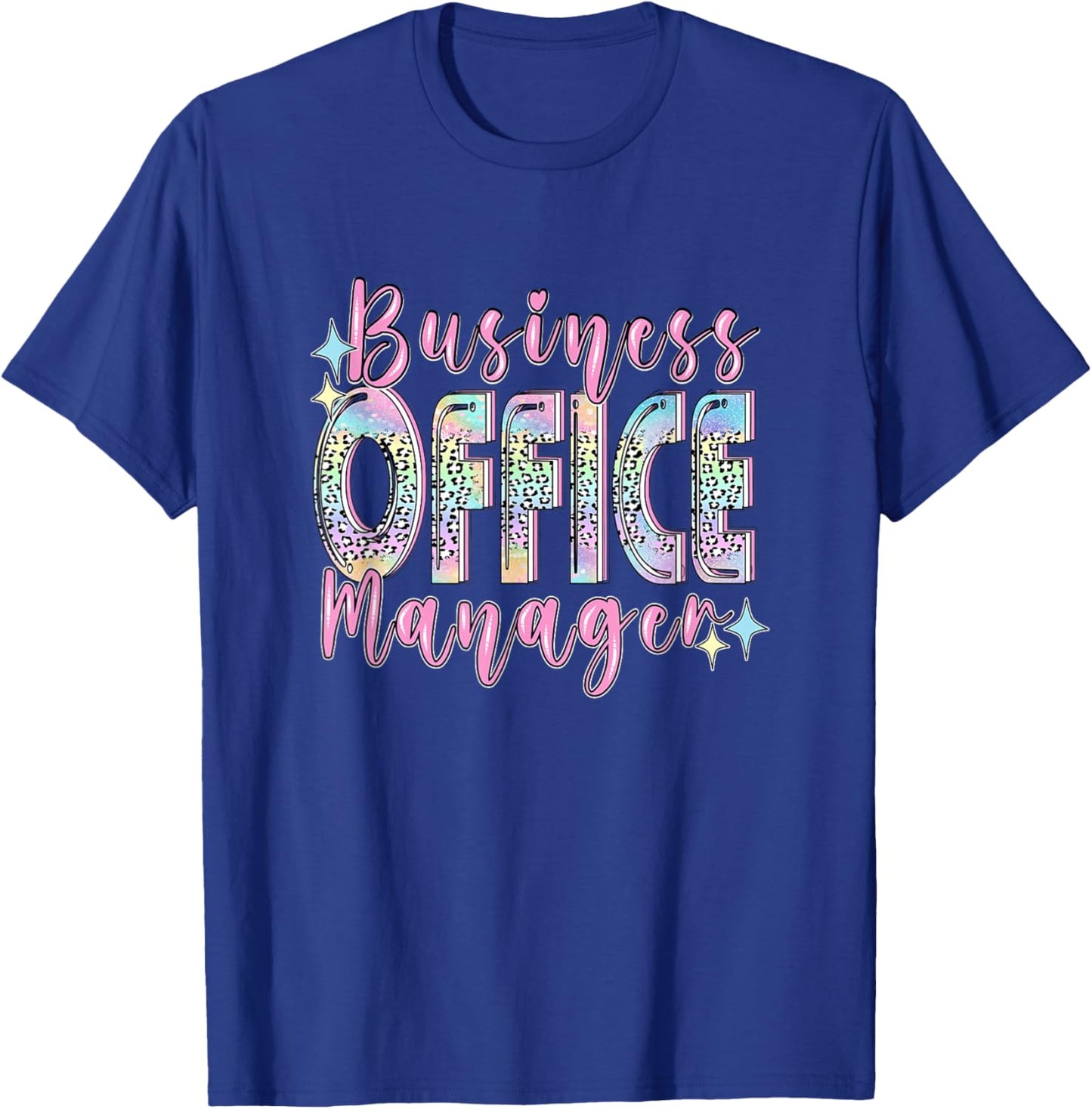 Business Office Manager Funny Front Teamwork Regional Squad T-Shirt - T-Shirt | Royal