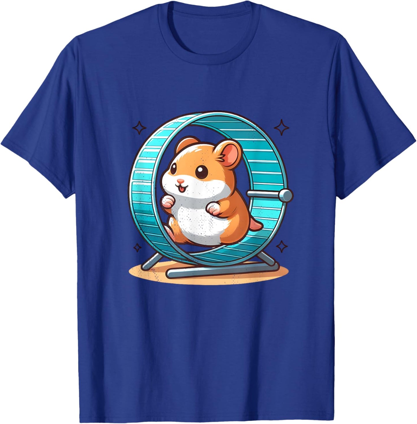 Hamster Running in Wheel T-Shirt - T-Shirt | Royal