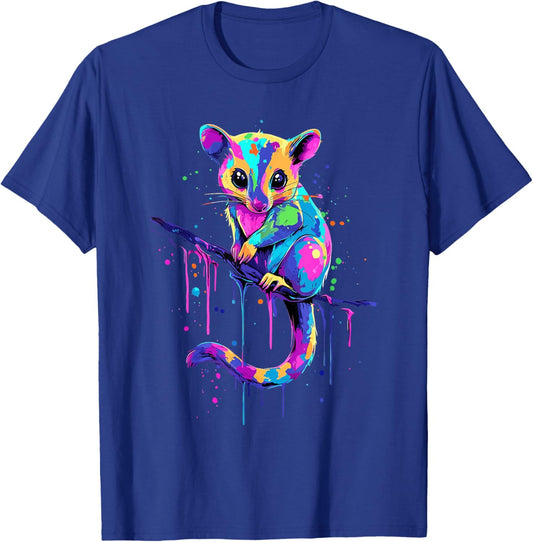 Sugar Glider Lovers Colorful Splash Art Sugar Glider T-Shirt - T-Shirt | Royal