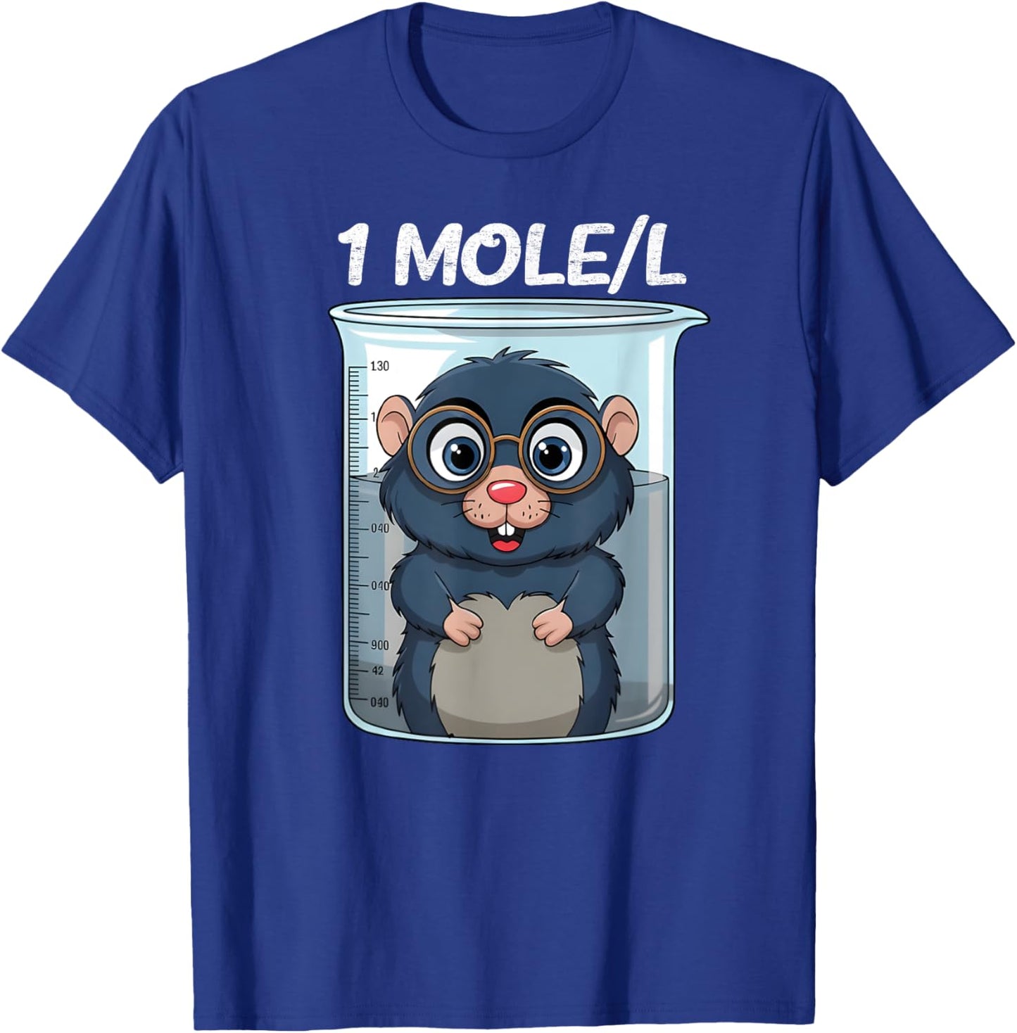 Funny Mole Chemistry Chemist Student Science Teacher T-Shirt - T-Shirt | Royal