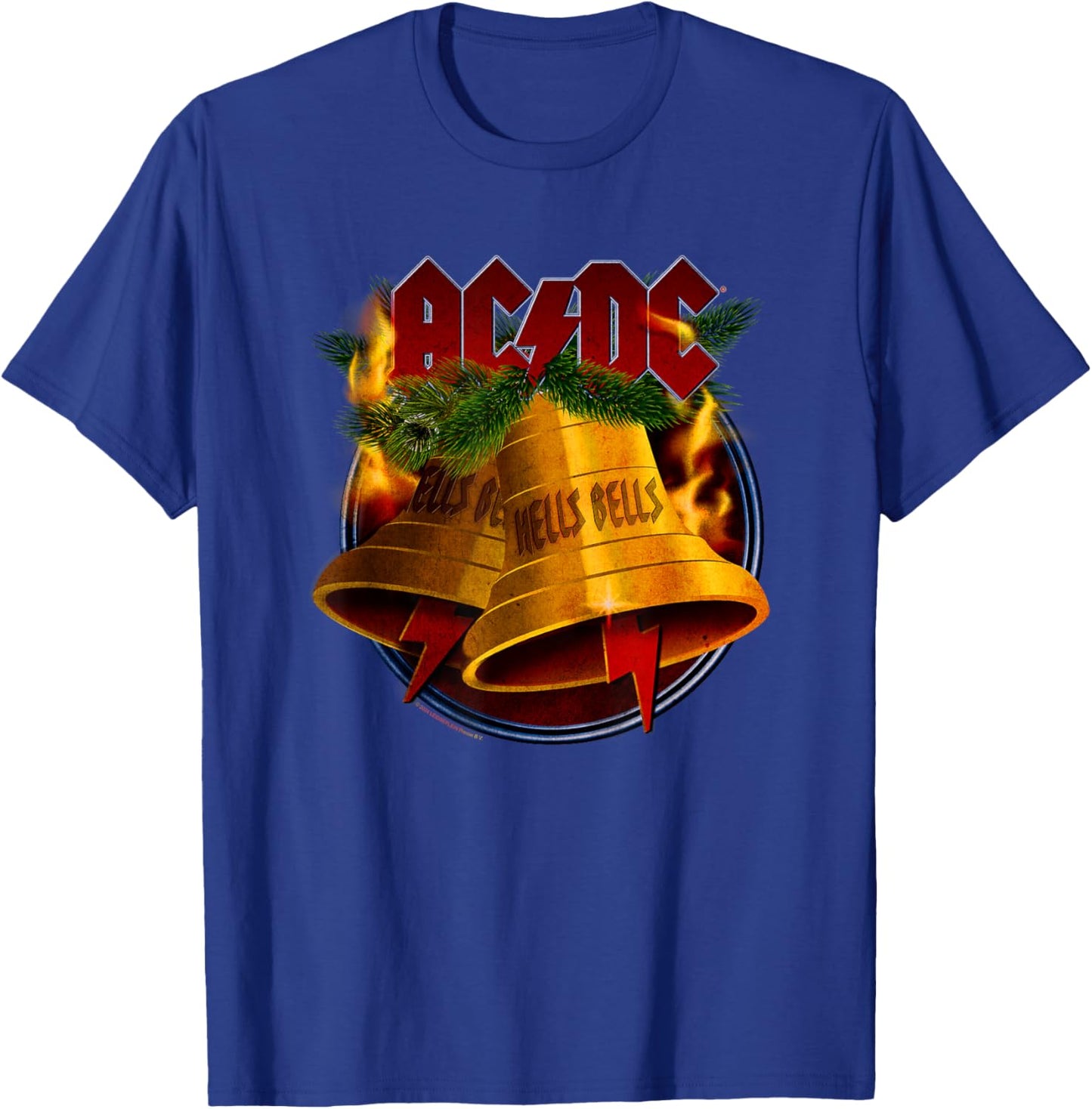 Official AC/DC Hells Bells Christmas Music Merch for Fans T-Shirt - T-Shirt | Royal