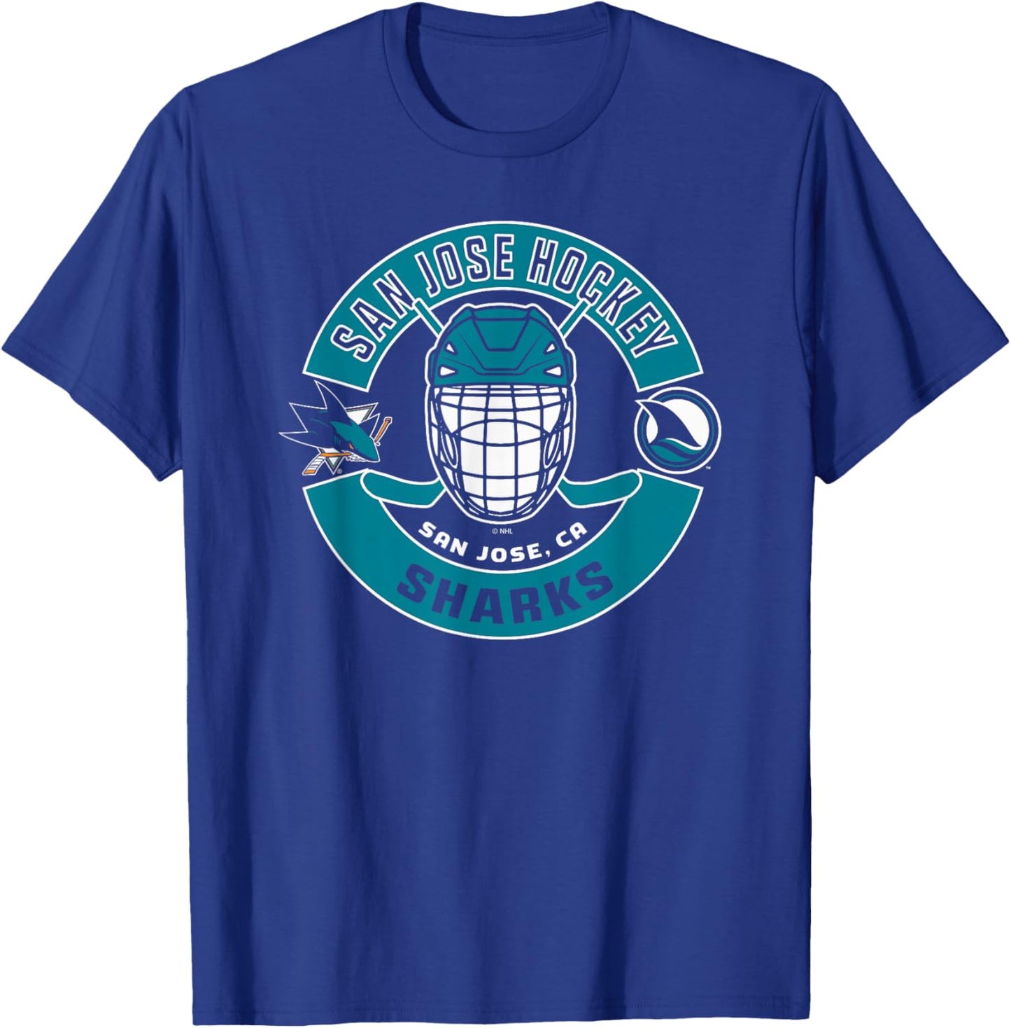 San Jose Sharks Mask Black Officially Licensed T-Shirt - T-Shirt | Royal
