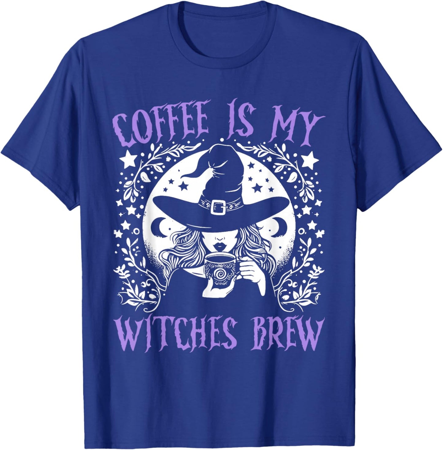 Coffee Is My Witches Brew Retro Halloween Witch Brew T-Shirt - T-Shirt | Royal
