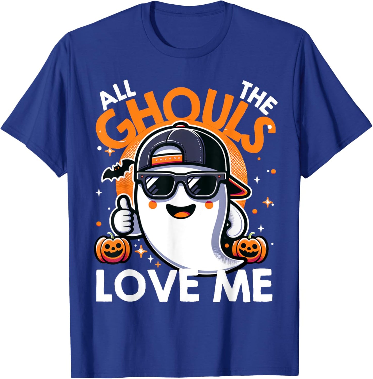 All The Ghouls Love Me Halloween Ghost Kids Boys Toddler T-Shirt - T-Shirt | Royal