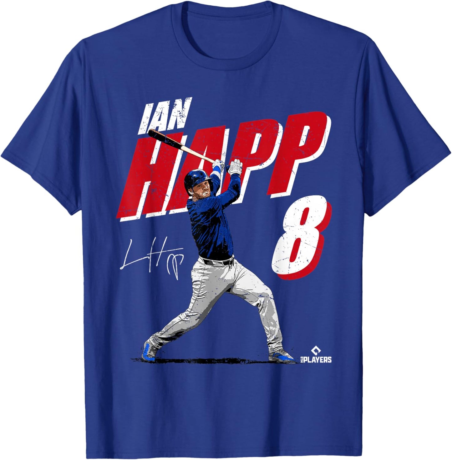 Ian Happ | Chicago Baseball Players | MLBIHP3001 T-Shirt - T-Shirt | Royal