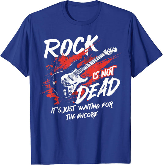 Rock Music Is Not Dead It's Just Waiting T-Shirt - T-Shirt | Royal