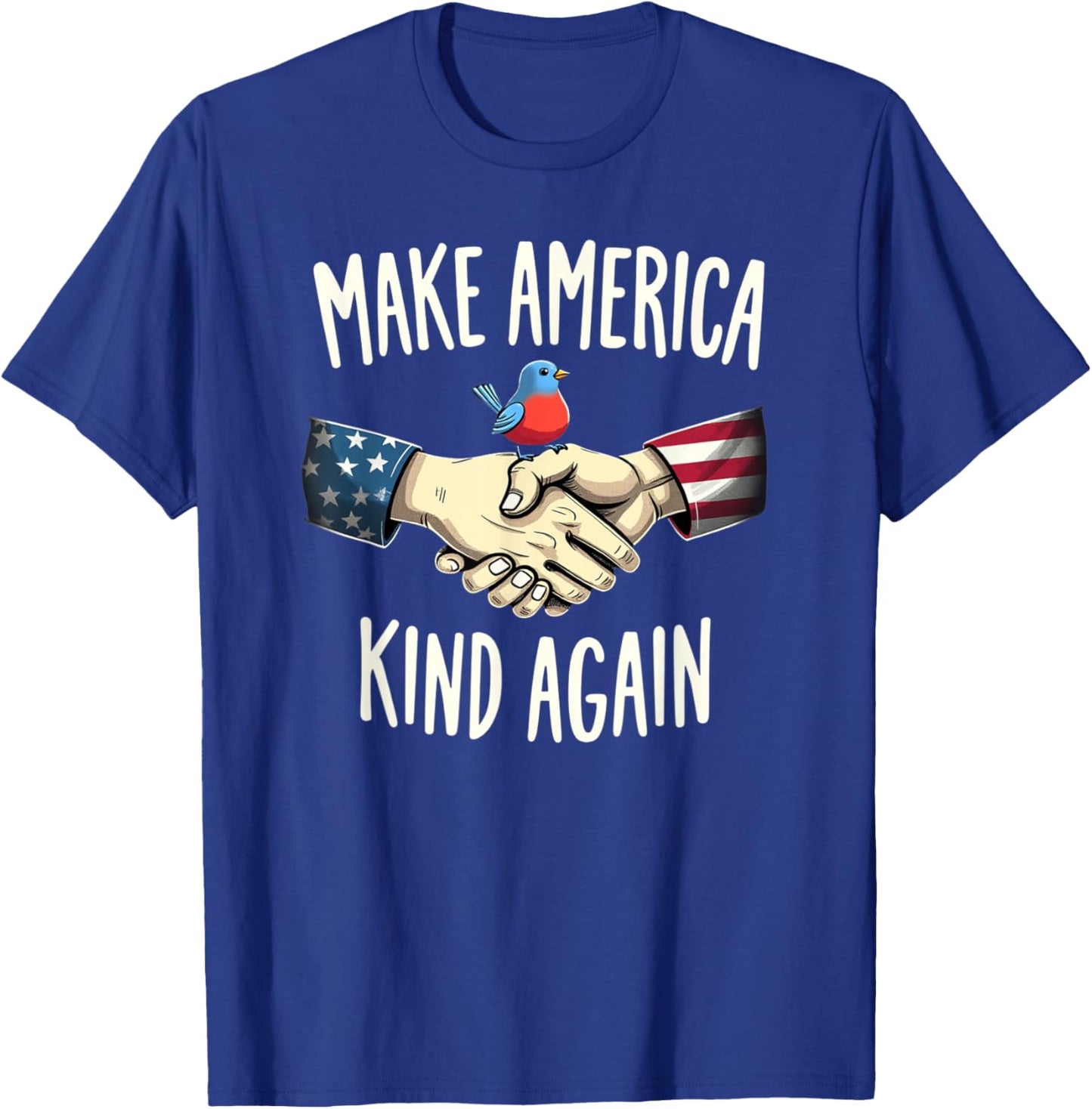 Make America Kind Again Patriotic American Peace T-Shirt - T-Shirt | Royal