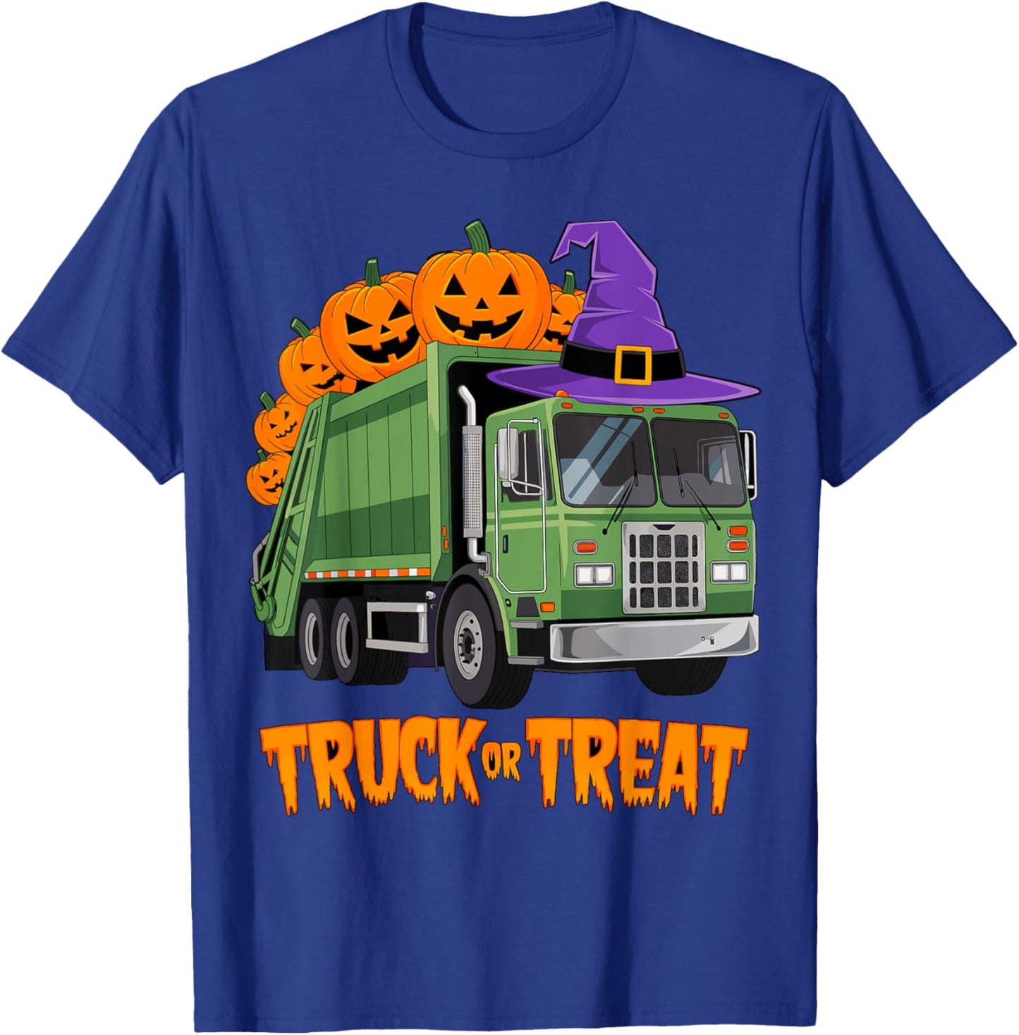 Truck or Treat Garbage Truck Halloween Costume T-Shirt - T-Shirt | Royal