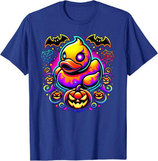 Pumpkin Rubber Duck Halloween T-Shirt - T-Shirt | Royal
