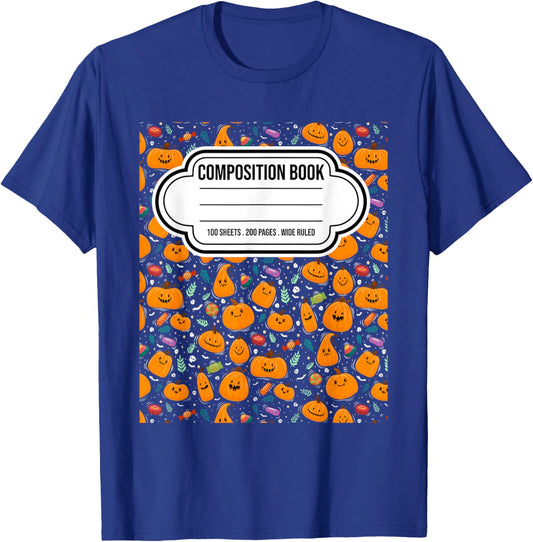 Composition Notebook Shirt Group Halloween Costume - Black, Small - Halloween Costume for Teachers, Students, Book Lovers - Short Sleeve, , Classic Fit, -Adults & Kids T-Shirt - T-Shirt | Royal