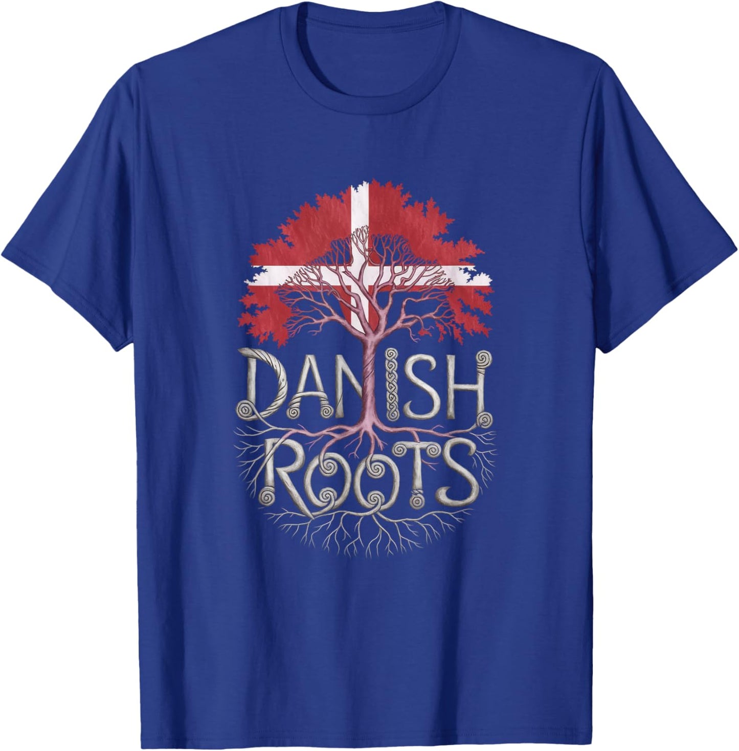 Danish Roots - Denmark Flag Colors Family Tree Souvenir T-Shirt - T-Shirt | Royal