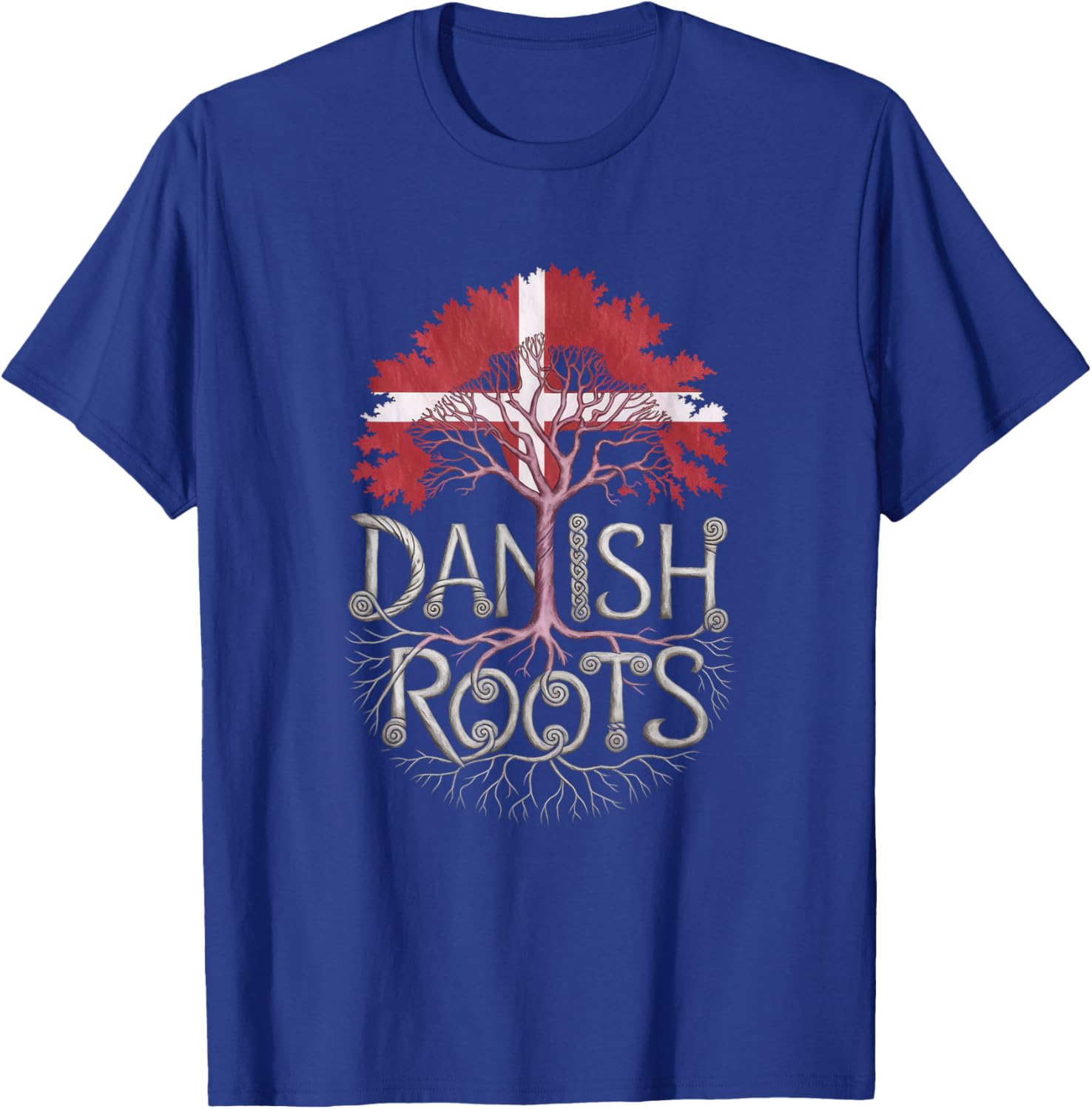 Danish Roots - Denmark Flag Colors Family Tree Souvenir T-Shirt - T-Shirt | Royal
