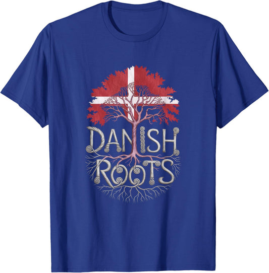 Danish Roots - Denmark Flag Colors Family Tree Souvenir T-Shirt - T-Shirt | Royal