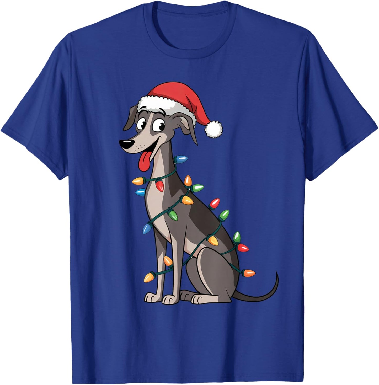 Italian Greyhound Christmas Lights Xmas Dogs Gifts Men Women T-Shirt - T-Shirt | Royal