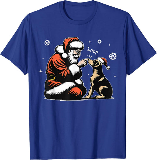 Santa Claus Boop Dog Christmas Pet Owner Xmas Dog Pajamas T-Shirt - T-Shirt | Royal