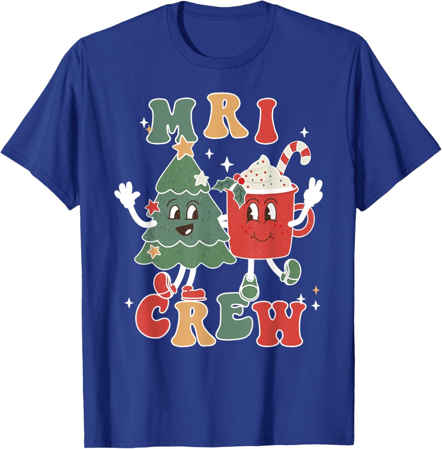 Christmas MRI Tech Crews Coffee Latte Xmas MRI Technologist T-Shirt - T-Shirt | Royal