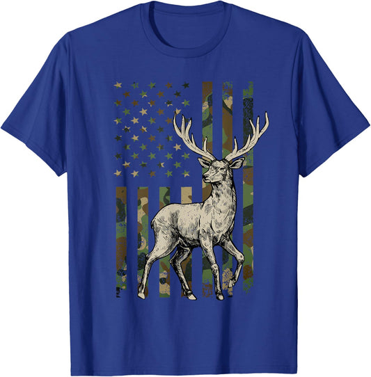 Deer Hunting Art Women Wildlife Hunting Deer Hunter T-Shirt - T-Shirt | Royal