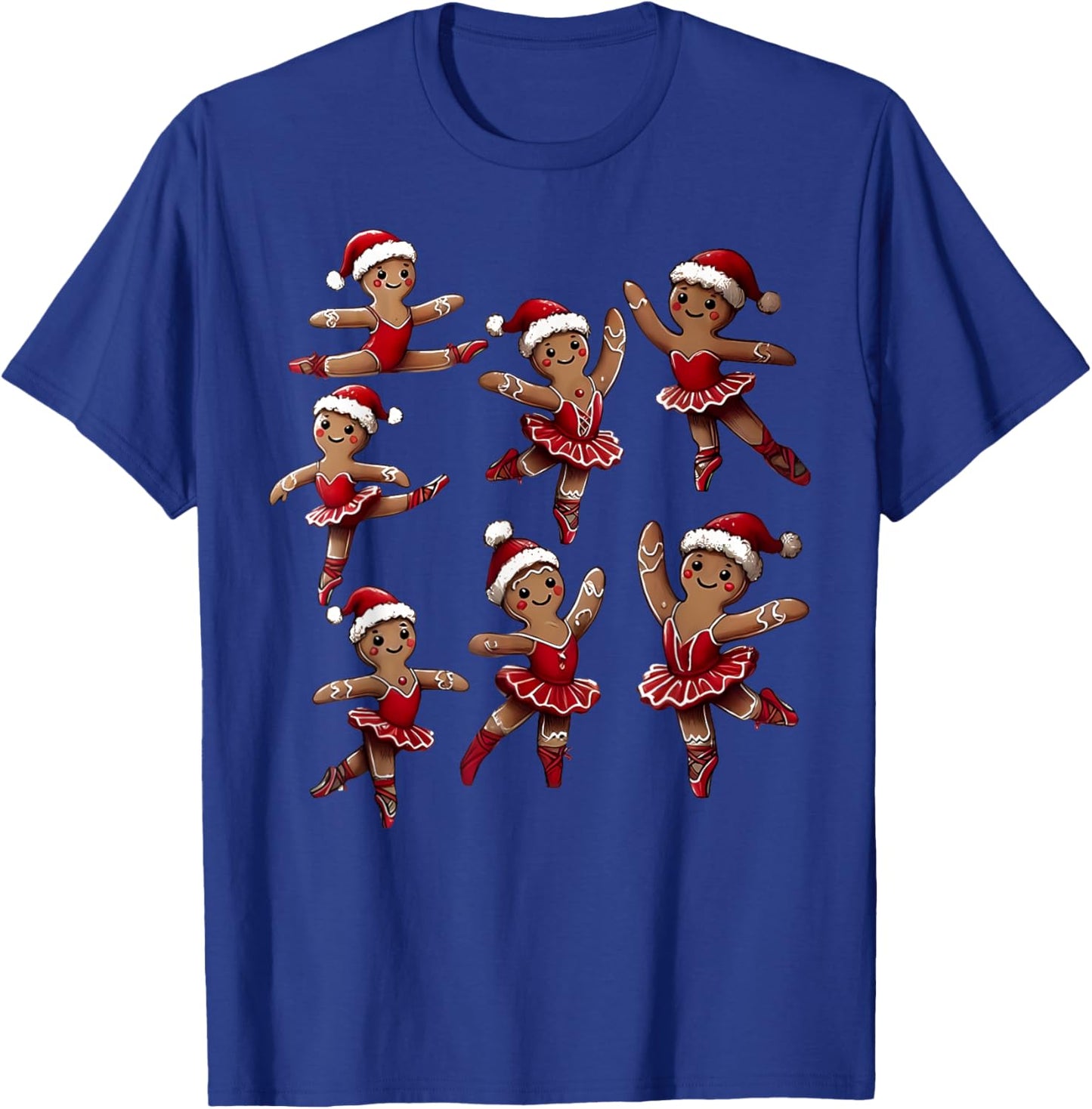 Ballet Gingerbread Ballet Dancer Dance Teacher Christmas T-Shirt - T-Shirt | Royal