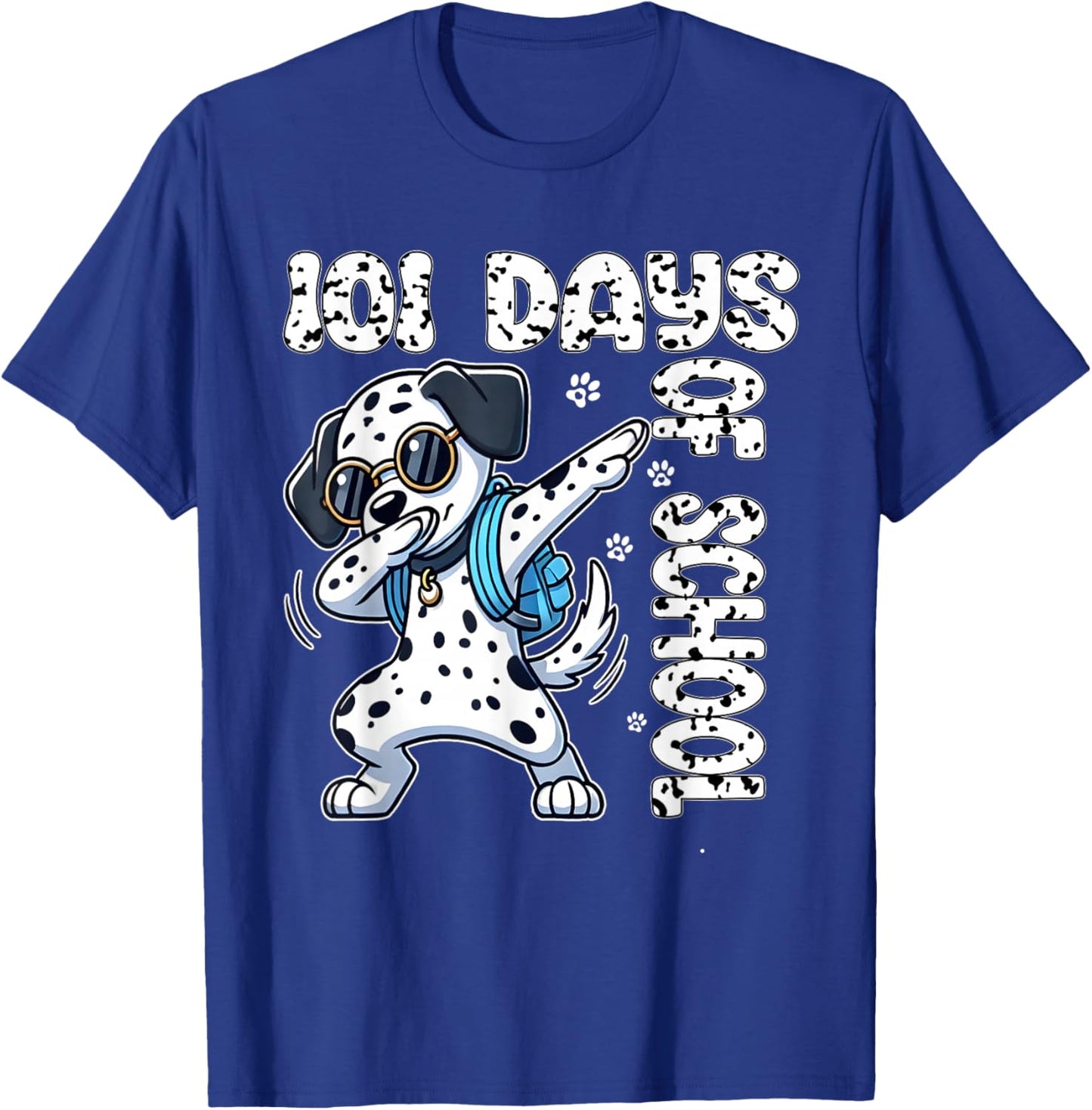 100 Days Of School Dalmatian Dog Boy Kid 100th Day Of School T-Shirt - T-Shirt | Royal