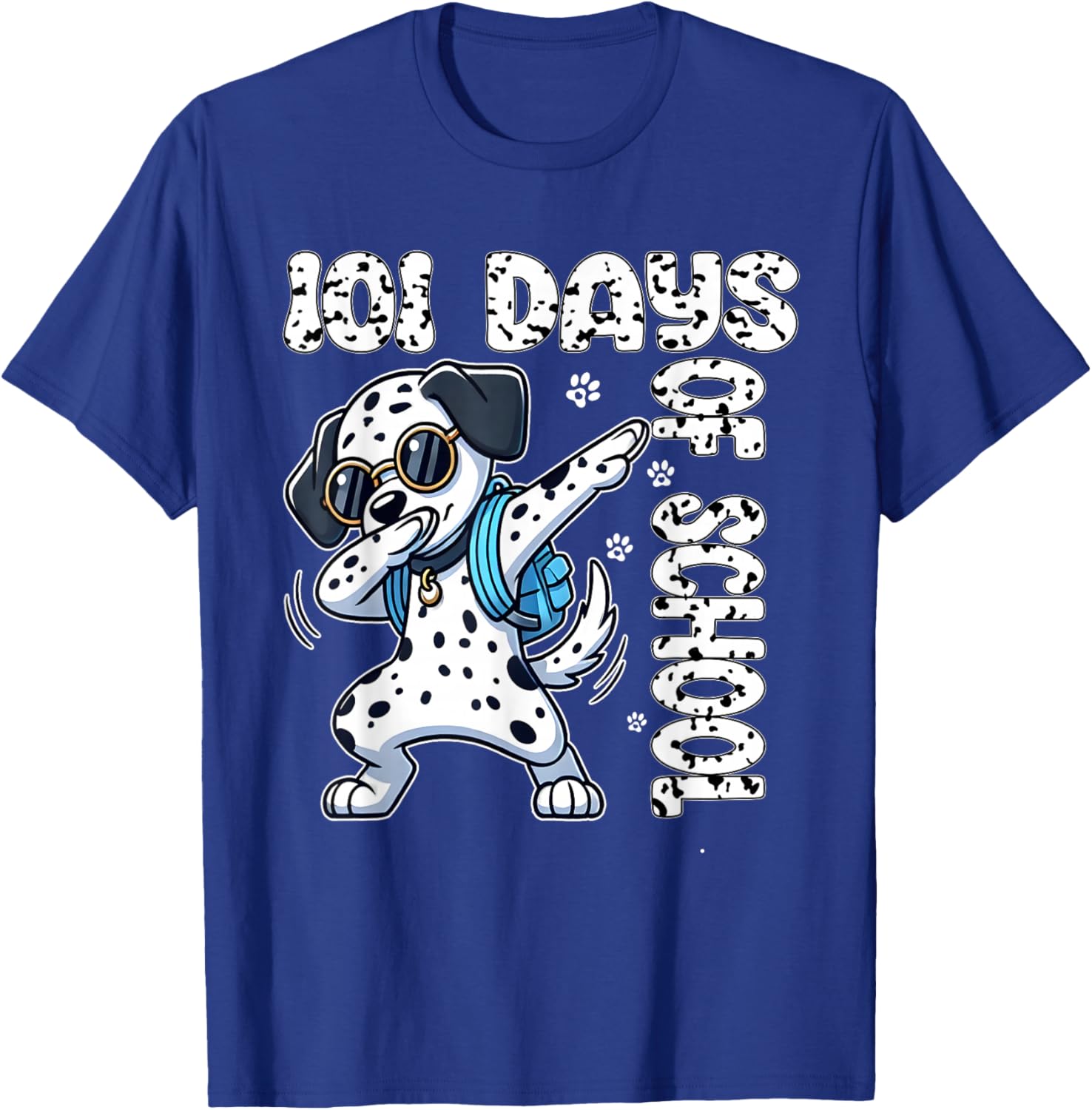 100 Days Of School Dalmatian Dog Boy Kid 100th Day Of School T-Shirt - T-Shirt | Royal