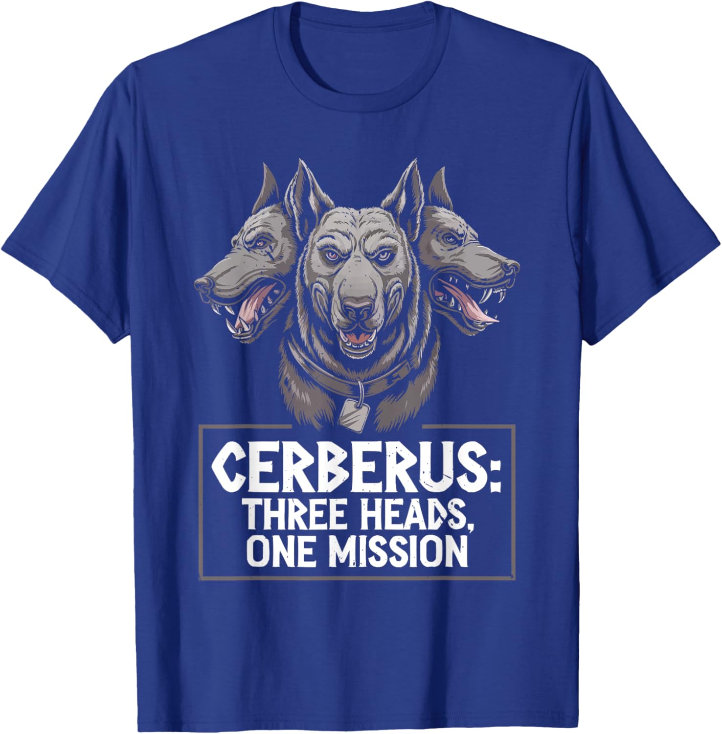 Cerberus Three Headed Dog Mythical Creature Greek Mythology T-Shirt - T-Shirt | Royal
