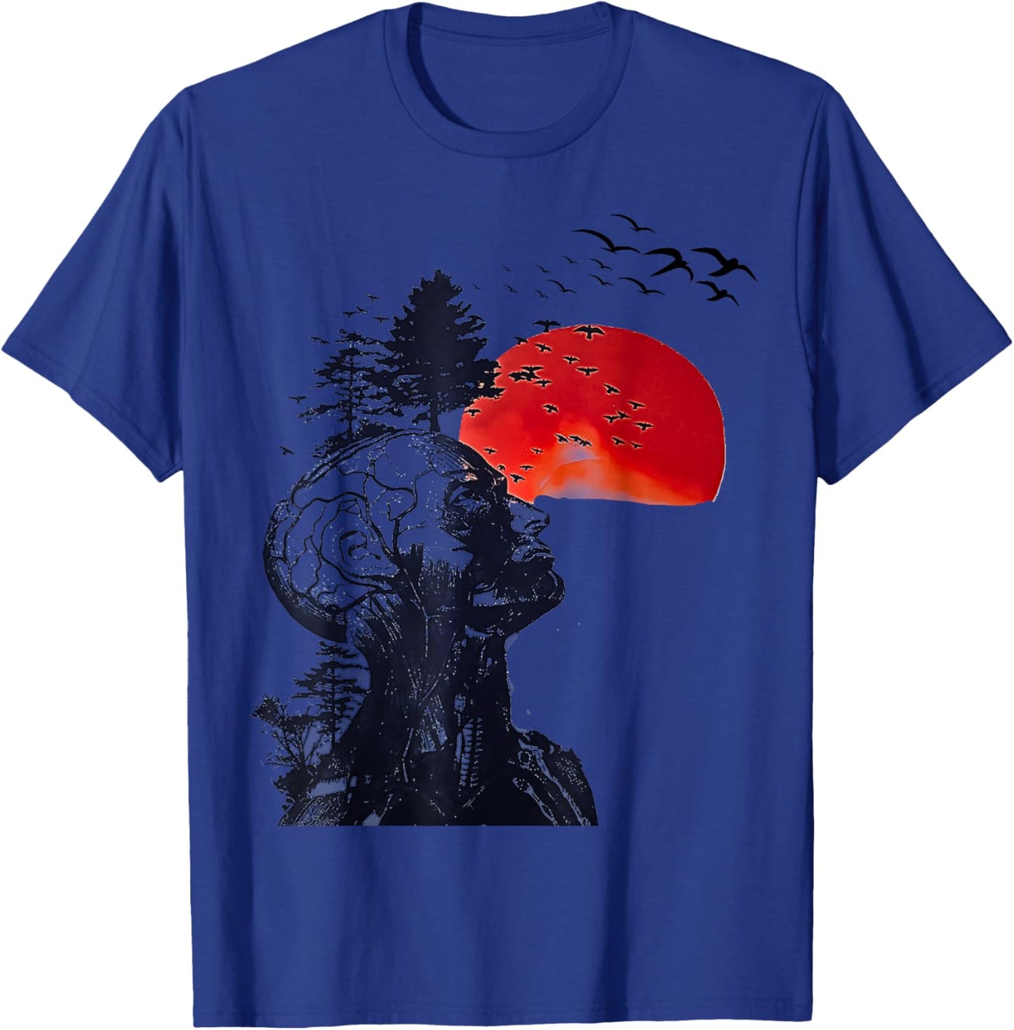 Hangover Human Tree Graphic T-Shirt - T-Shirt | Royal