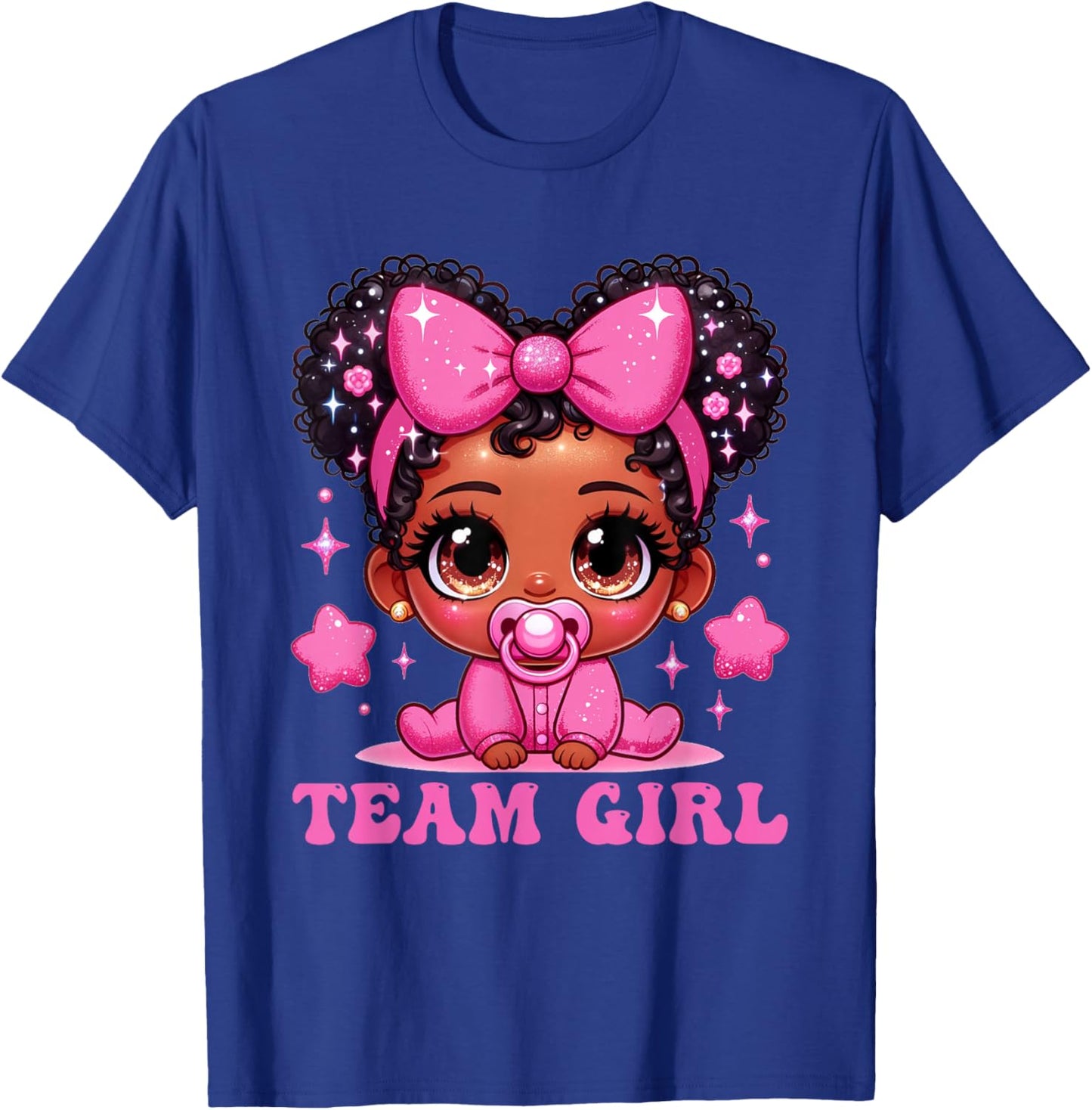 Team Girl Gender Reveal Baby Announcement Party T-Shirt - T-Shirt | Royal