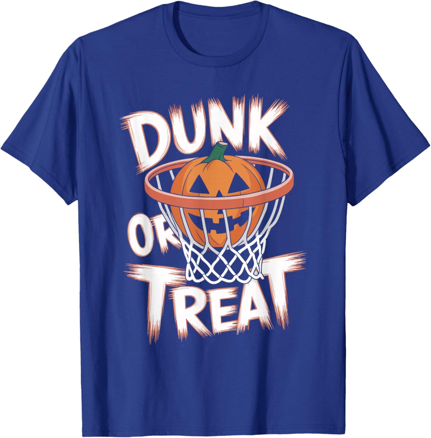 Dunk or Treat Halloween Basketball T Shirt Spooky Basketball T-Shirt - T-Shirt | Royal