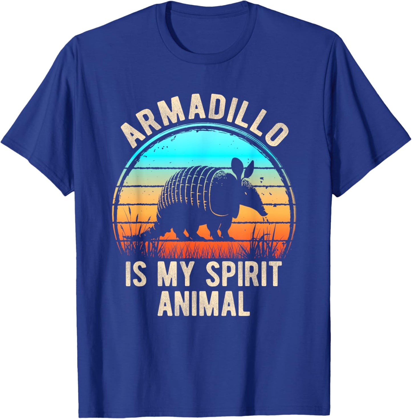 Armadillo Is My Spirit Animal Retro Nature Lovers T-Shirt - T-Shirt | Royal