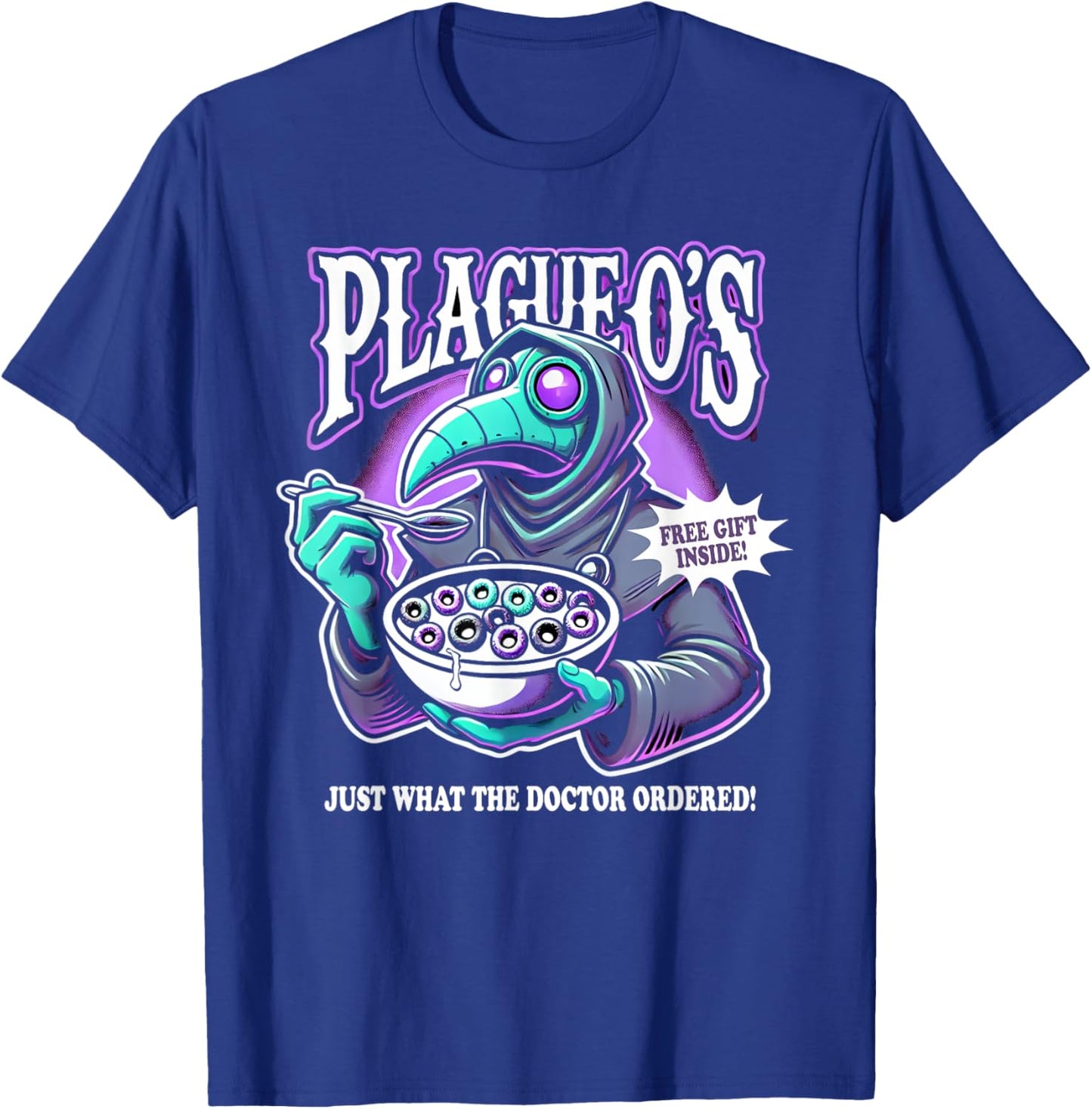 Plague Doctor Shirt Cereal Parody Plague O's - Plague Doctor T-Shirt - T-Shirt | Royal