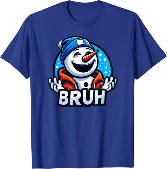 Cool Snowman Bruh Winter Gear T-Shirt - T-Shirt | Royal