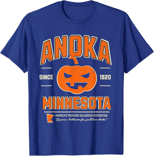 Anoka Minnesota Since 1920 Premiere Halloween Destination T-Shirt - T-Shirt | Royal