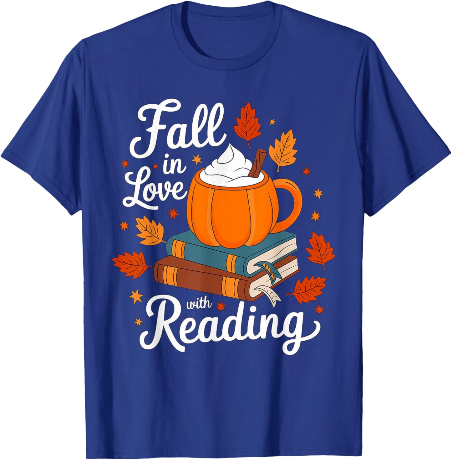 Fall in Love with Reading October T-Shirt - T-Shirt | Royal