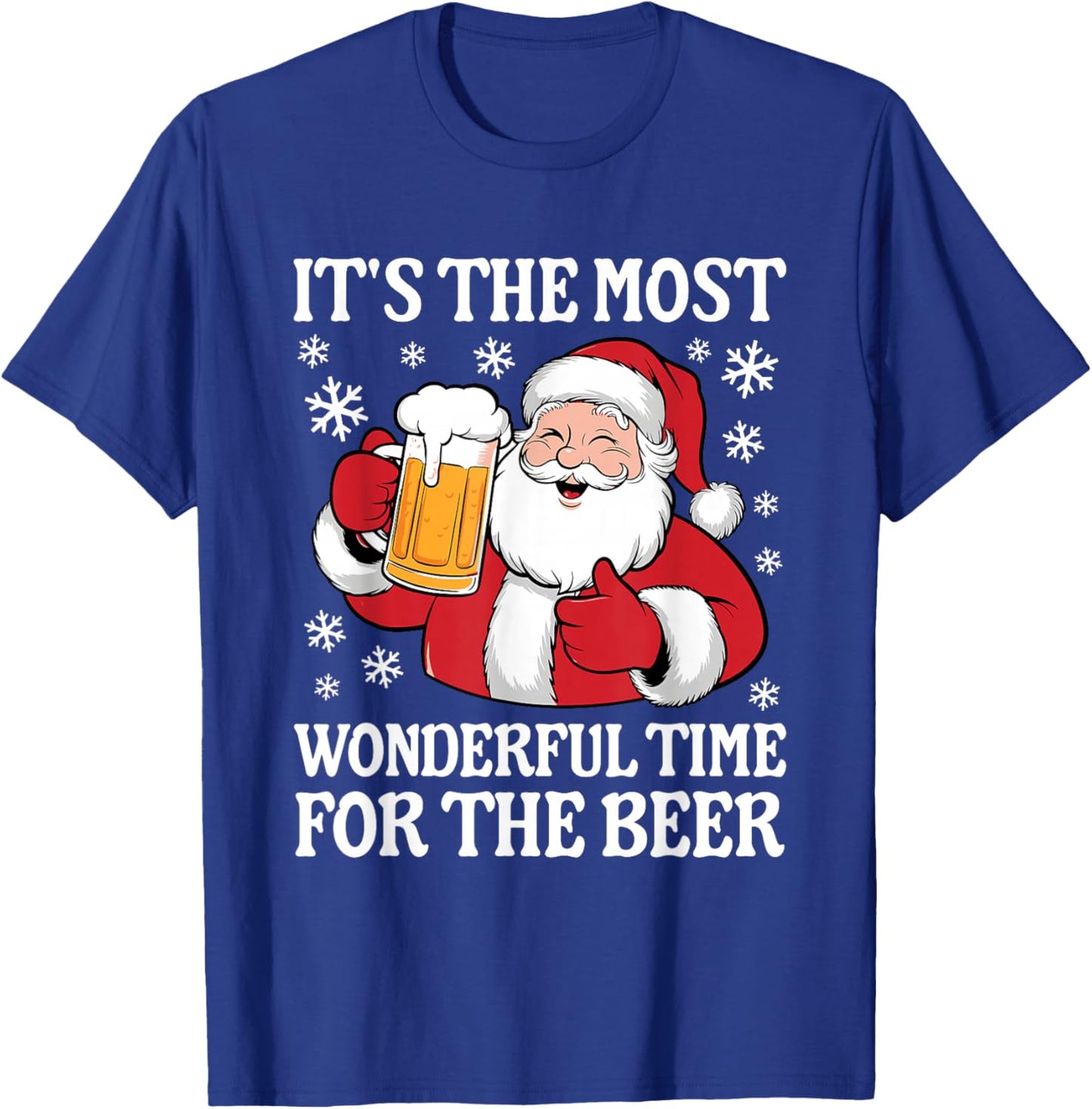 Funny Christmas It's The Most Wonderful Time For The Beer T-Shirt - T-Shirt | Royal