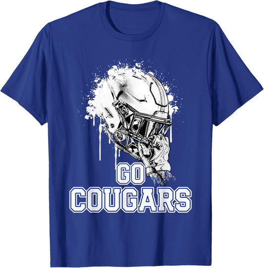 Beaumont Cougars Rising Helmet GO! T-Shirt - T-Shirt | Royal