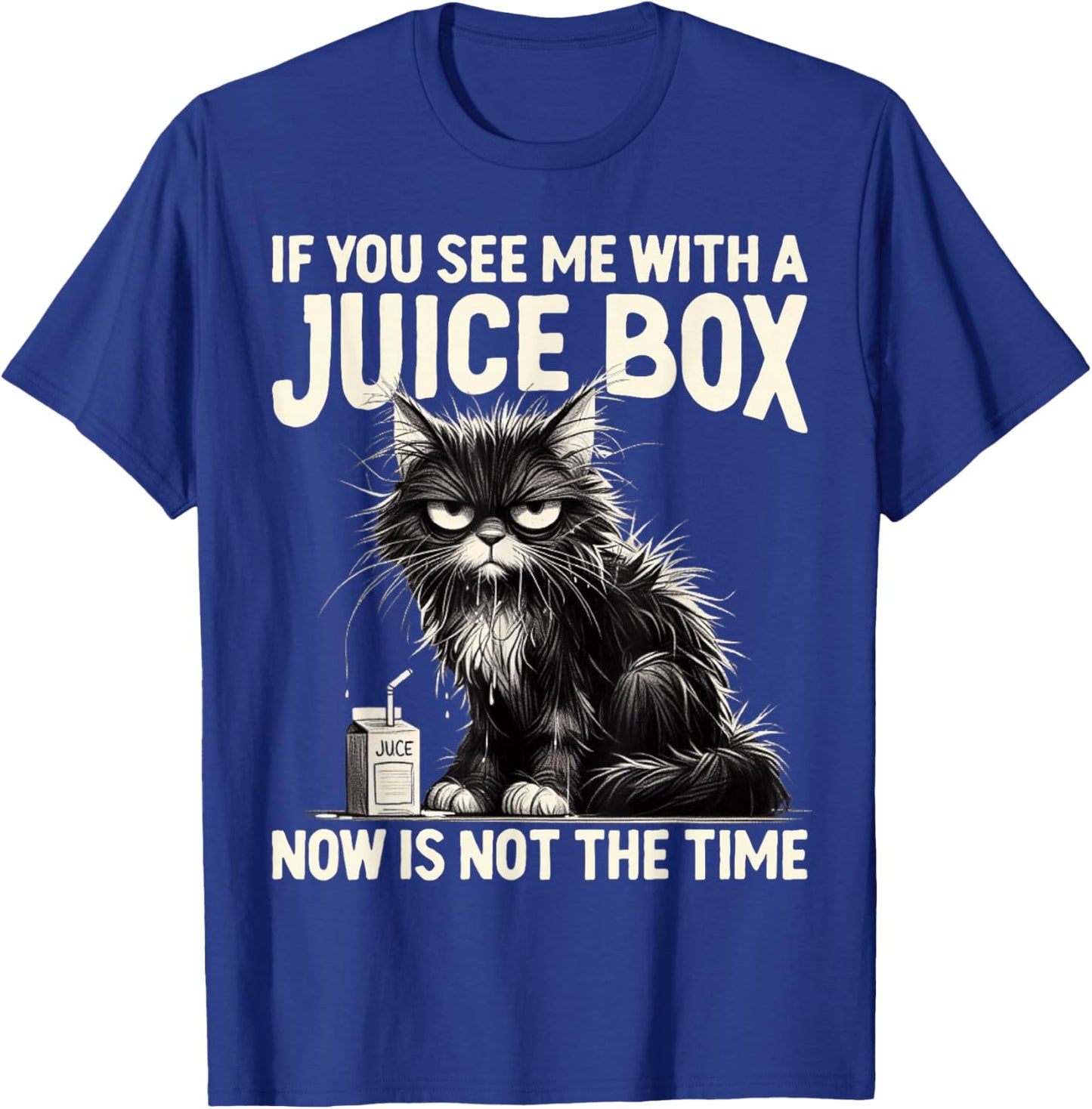 Funny T1D Cat Blood diabetes type 1 Diabetic warrior T-Shirt - T-Shirt | Royal