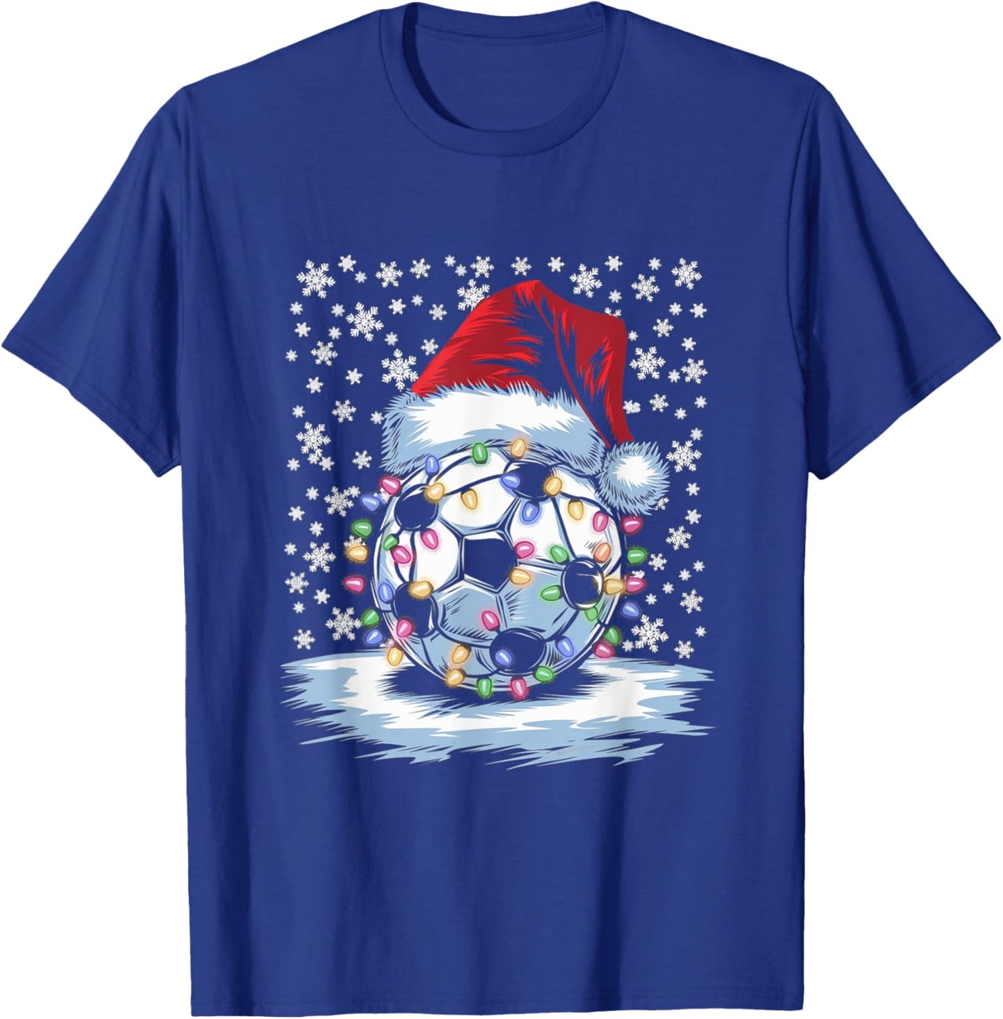 Festive Christmas Soccer T-Shirt - T-Shirt | Royal
