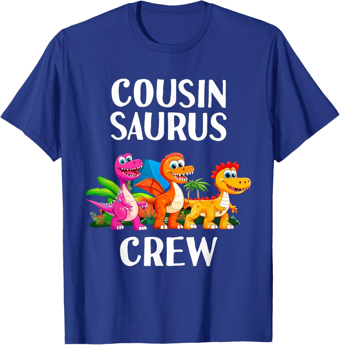 Cousin Crew Saurus Dinosaur Matching Toddlers Kids Dino T-Shirt - T-Shirt | Royal