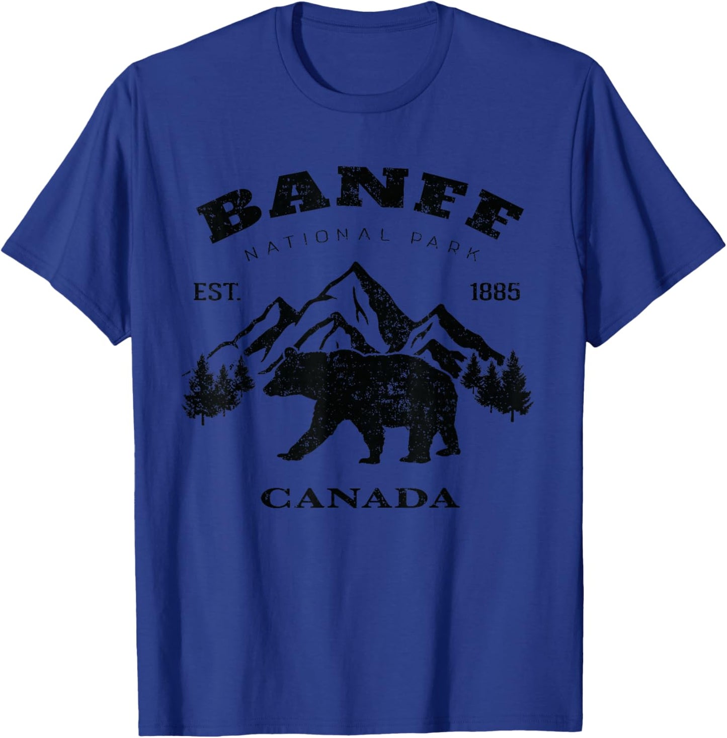 Vintage Banff National Park Canada Souvenir Hiking Camping T-Shirt - T-Shirt | Royal